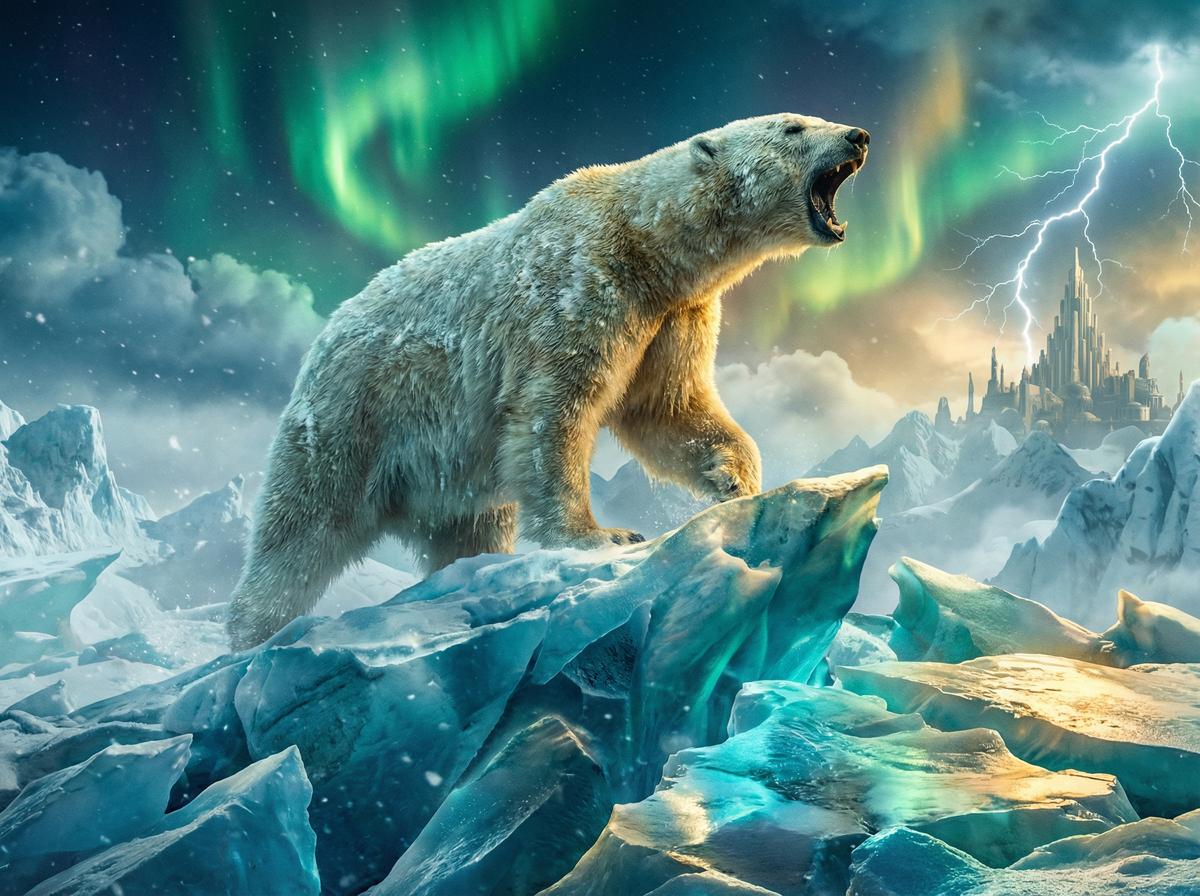 每日吃瓜-北极熊冰川巡游视频